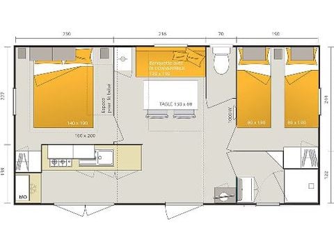 MOBILE HOME 4 people - Chamarel + air conditioning