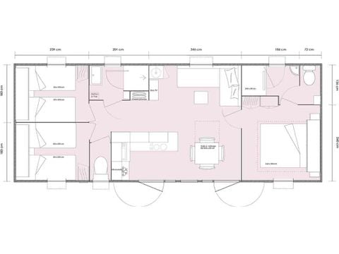 MOBILE HOME 6 people - Baobab + air conditioning