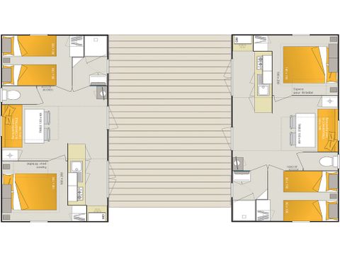 MOBILHOME 8 personas - Noumea + aire acondicionado (2 casas móviles juntas)