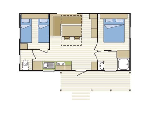 MOBILHOME 6 personas - HIBISCO