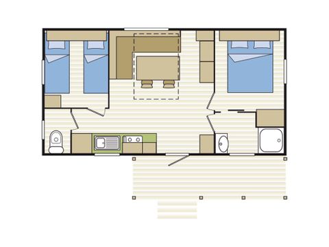 MOBILHOME 6 personnes - HIBISCUS