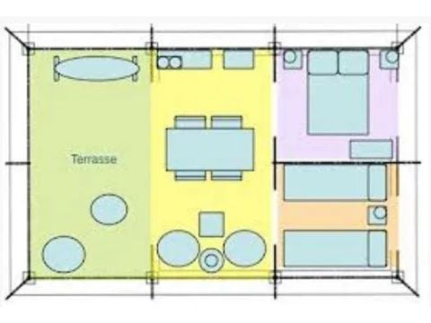 Safaritent 5 personen - Natuur 3 kamers zonder sanitair