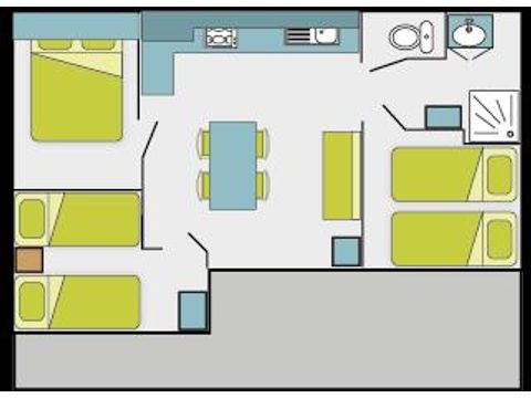 CHALET 7 persone - 3 letti (senza TV)-terrazza coperta- 32m² | STANDARD