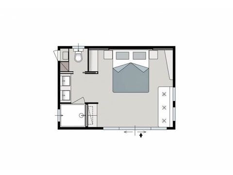 Mobilheim 2 Personen - Mini Suite (keine Küche)