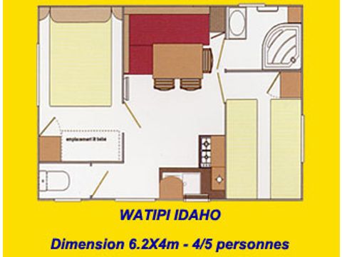MOBILE HOME 4 people - IDAHO 2 bedrooms - TV
