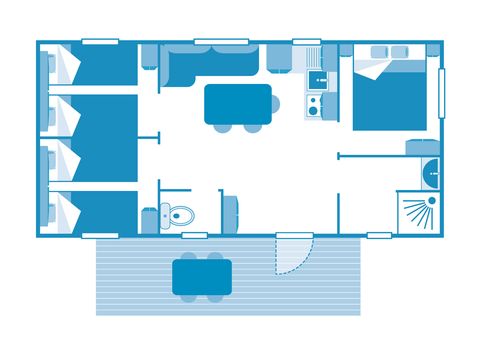 Mobilheim 6 Personen - COTTAGE 6p 3ch **