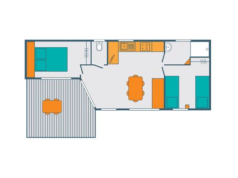 Stacaravan 5 personen - COMFORT 4/5 PERS