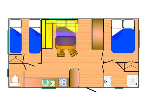 MOBILHEIM 6 Personen - Groß 750-2 CD