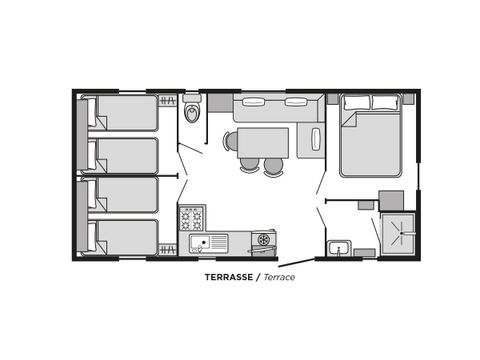 MOBILHOME 6 personas - Venezia confort 6 plazas 3 dormitorios TV Lavavajillas Aire acondicionado