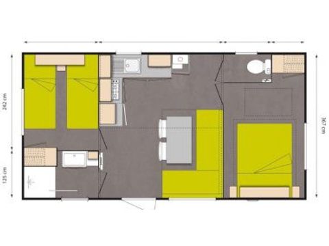 CASA MOBILE 4 persone - Casa mobile | Comfort XL | 2 Camere da letto | 4 Persone | Terrazza singola