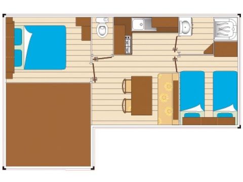 MOBILHOME 7 personnes - Evasion  2 chambres 28m² 