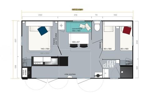 MOBILHOME 4 personnes - Mobil home Ciela Confort - 2 chambres