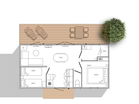 MOBILHOME 5 personnes - Mobil home Ciela Privilège - 2 chambres - barbecue