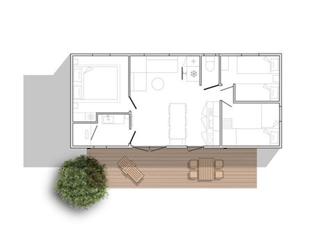 Mobilheim 6 Personen - Mobilheim Ciela Privilège - 3 Schlafzimmer - Grill