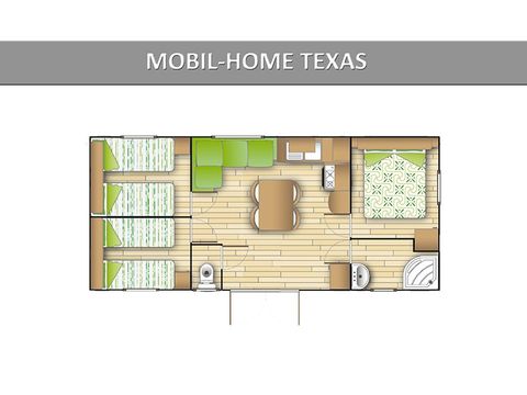 MOBILHEIM 6 Personen - Premium Loft 33/34m² - Klimaanlage - TV