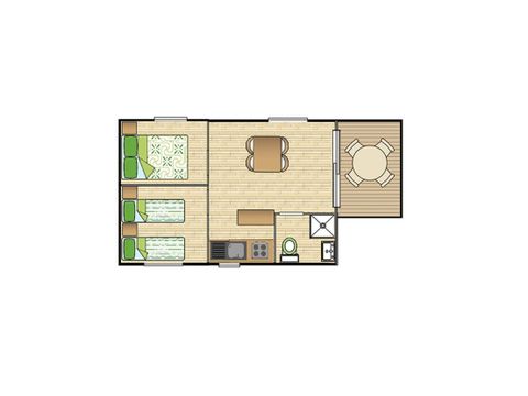 CHALET 5 persone - Chalet Confort Compact - 2 camere da letto