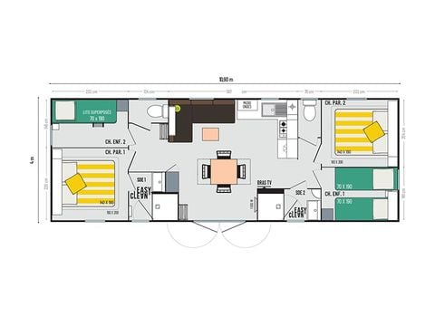 Mobilheim 8 Personen - COTTAGE 8