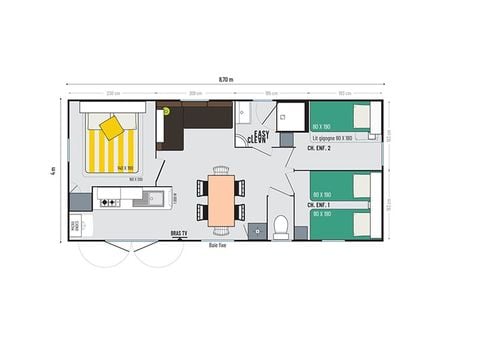 Mobilheim 6 Personen - COTTAGE 6