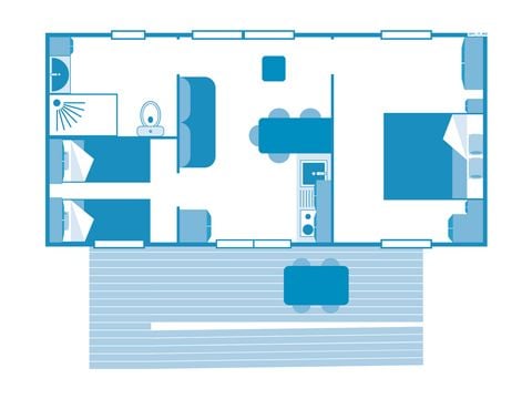 Stacaravan 4 personen - COTTAGE 4p 2ch *** PMR