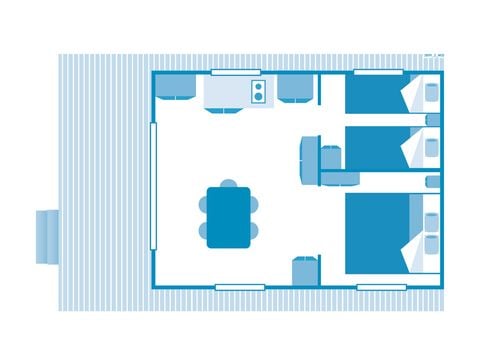 Safaritent 4 personen - TENTE Trappeur 4p 2ch ** (4p)