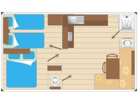 MOBILHOME 4 personas - Cocoon 4 personas 2 dormitorios 21m², 2 baños