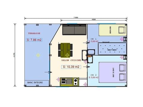 CANVAS AND WOOD TENT 5 people - LODGE SAHARI with private bathroom