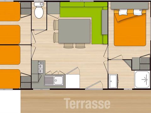 MOBILHOME 8 personas - COMODIDAD - TV