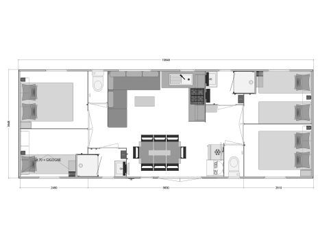 MOBILHOME 8 personas - Gama Quattro Premium Jacuzzi