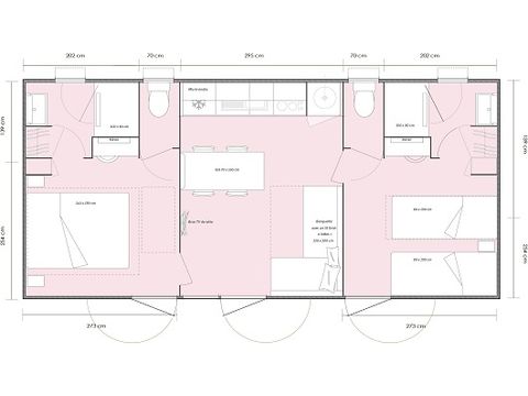 MOBILHOME 6 personnes - AZURA 4 personnes + 1 enfant -10ans + 1 bébé