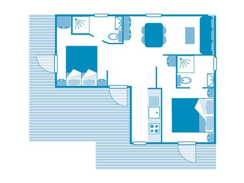 Chalet 4 personen - CHALET NEWTON 4p 2bed 2bad Clim PREMIUM