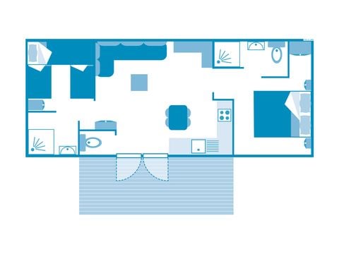 Mobilheim 5 Personen - COTTAGE 5P 2ch 2 SdB ****