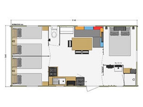 MOBILE HOME 6 people - Comfort - 3 bedrooms