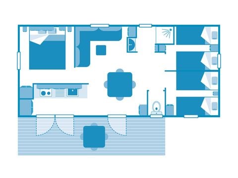 Mobilheim 6 Personen - COTTAGE 6p 3ch ****