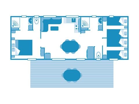 Mobilheim 6 Personen - COTTAGE Rospico 6p 3ch PREMIUM