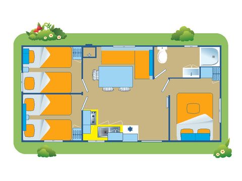 MOBILE HOME 7 people - Happy Premium with sea view (hillside)