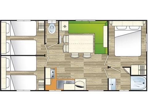 MOBILHOME 6 personas - Familia Eco - 30 m