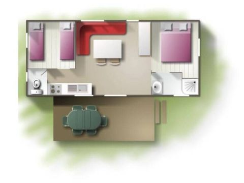 Mobilheim 4 Personen - Mobilheim Classique 2 Zimmer 4 Personen, 32 m² (Modell 2019)