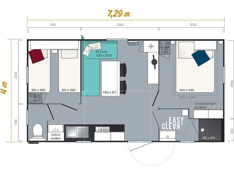 MOBILE HOME 7 people - Classic 4/7 seater,