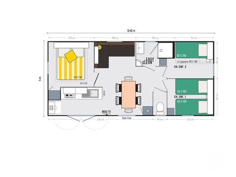 MOBILHOME 4 personnes - Mobil home Ciela Confort - 2 chambres