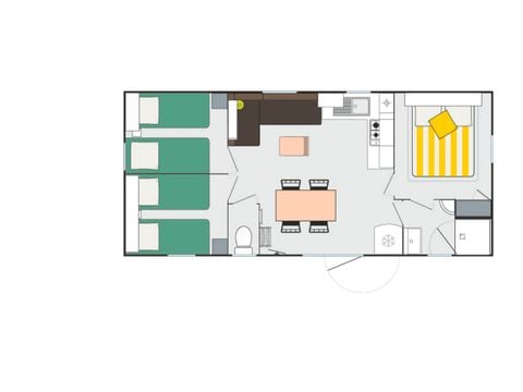 MOBILHOME 6 personnes - Mobil home Ciela Privilège - 3 chambres - barbecue