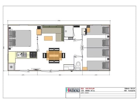 MOBILHOME 6 personnes - Mobil home Ciela Privilège - 3 chambres - barbecue