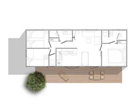 MOBILHOME 6 personas - Mobil home Ciela Prestige - 3 habitaciones de las cuales 1 suite principal - ropa de cama, toallas y barbacoa