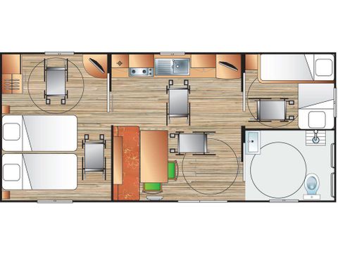 MOBILHOME 3 personas - HELIOS PMR