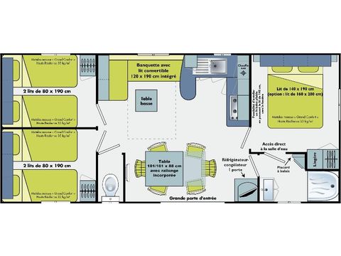 MOBILE HOME 6 people - SUPER CORDELIA RIVIERA COMFORT