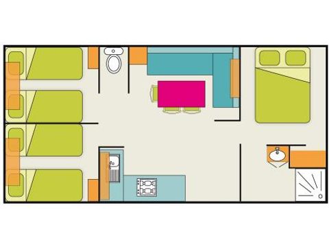 CASA MOBILE 6 persone - Eldorado Confort 3 camere 30m² 30m² 30m