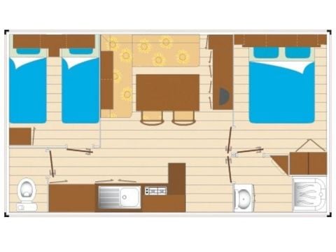 MOBILE HOME 4 people - Cocoon 4 persons 2 bedrooms 23m², 2 bathrooms