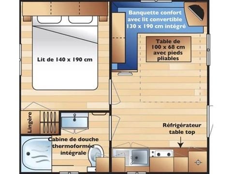 MOBILHOME 2 personas - Mobil home Eco 1bed 2 personas