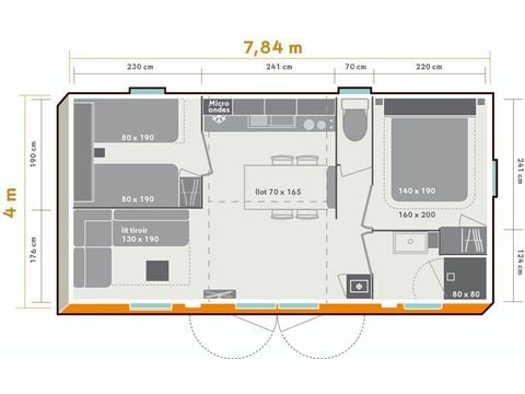 MOBILE HOME 4 people - Mobile-home Confort+ 2bed 4p