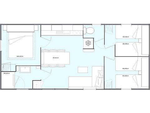 MOBILHOME 6 personnes - Mobil-home Premium 3ch 6p