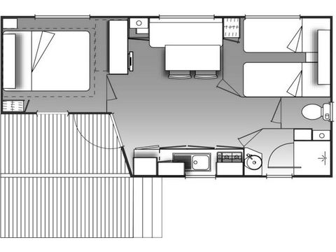 MOBILHOME 4 personnes - Confort Plus 3 Pièces 4 Personnes